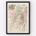 Vintage Adirondacks Map 1894
