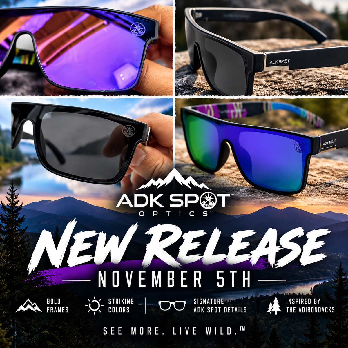 THE WHITEOUT™ | Winter Shield Sunglasses | ADK SPOT OPTICS